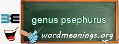 WordMeaning blackboard for genus psephurus